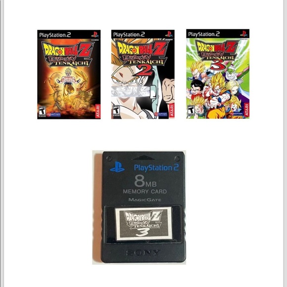 PS2: 8MB Memory Card Saved Game Data - Dragon Ball Z:Budokai Tenkaichi 1 2 & 3